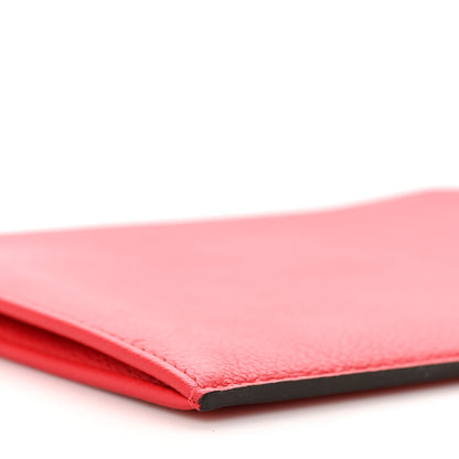 Louis Vuitton Calfskin Pochette Jules Zipped Clutch Poppy 7 of 8