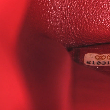 Chanel Lambskin Chevron Quilted Maxi Double Flap Dark Red 8 of 15