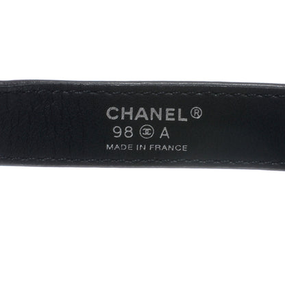 Chanel Leather Silver Chain Link Belt Black 6 of 6