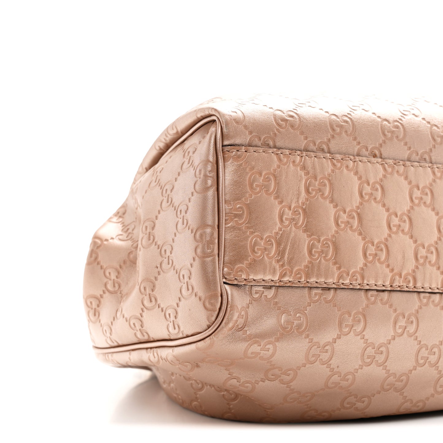 Metallic Guccissima Medium Sukey Tote Dusty Rose