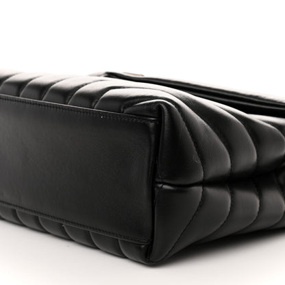 Saint Laurent Calfskin Y Quilted Monogram Small Loulou Chain Satchel Black 10 of 11