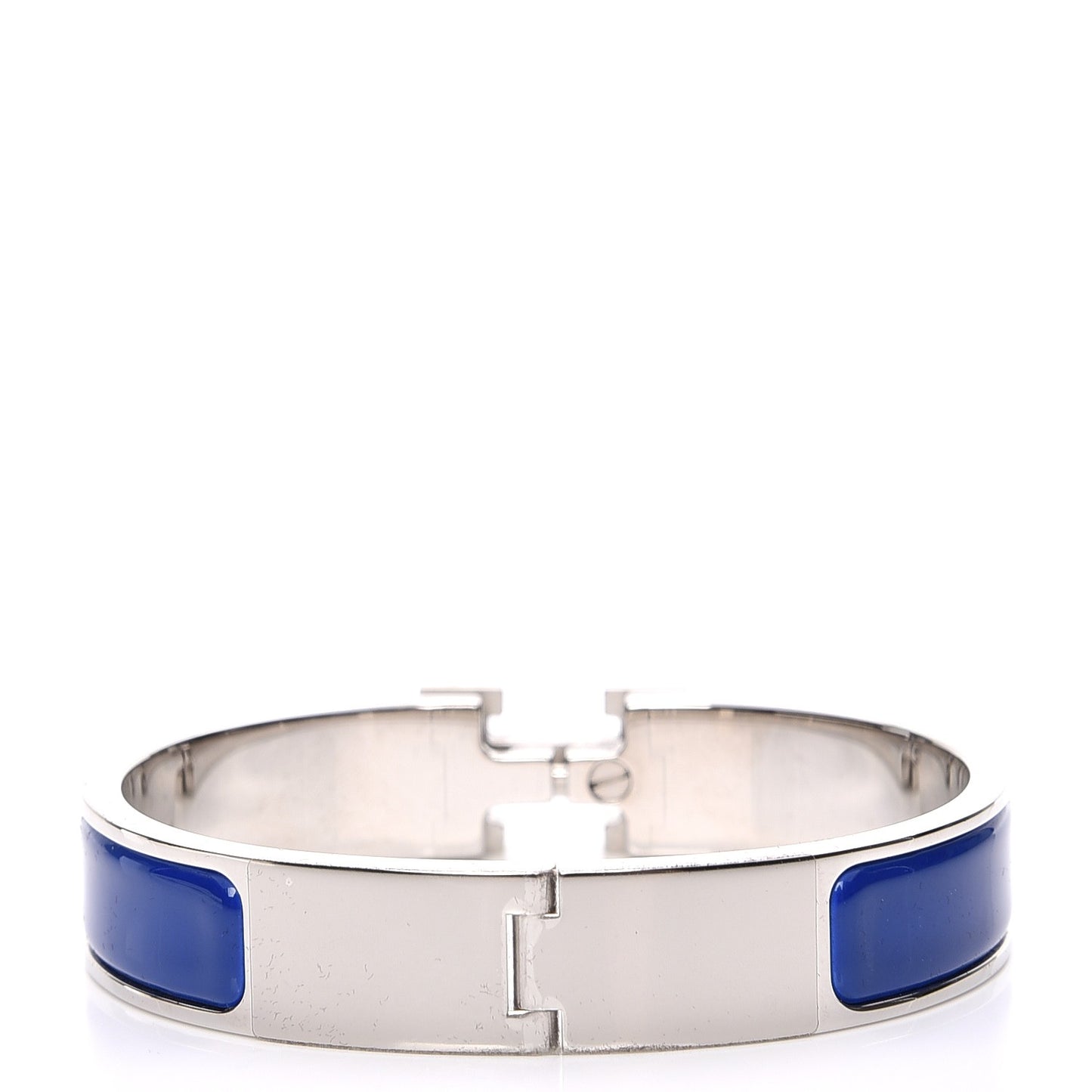 Narrow Enamel Clic Clac H Bracelet PM Bleu Royal