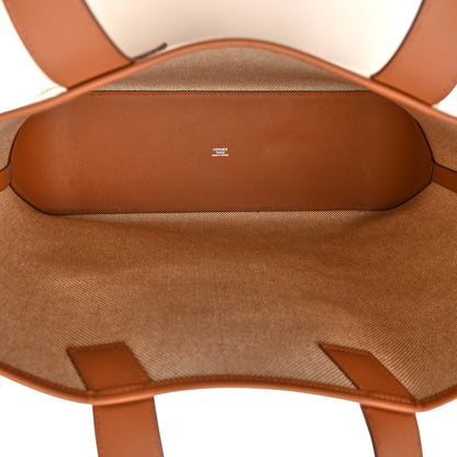 Hermes Swift H Canvas Cabas H En Biais 40 Ecru Naturel Gold 5 of 11