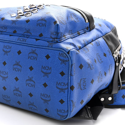 MCM Visetos Studded Colorblock Stark Brock Backpack Blue 10 of 10