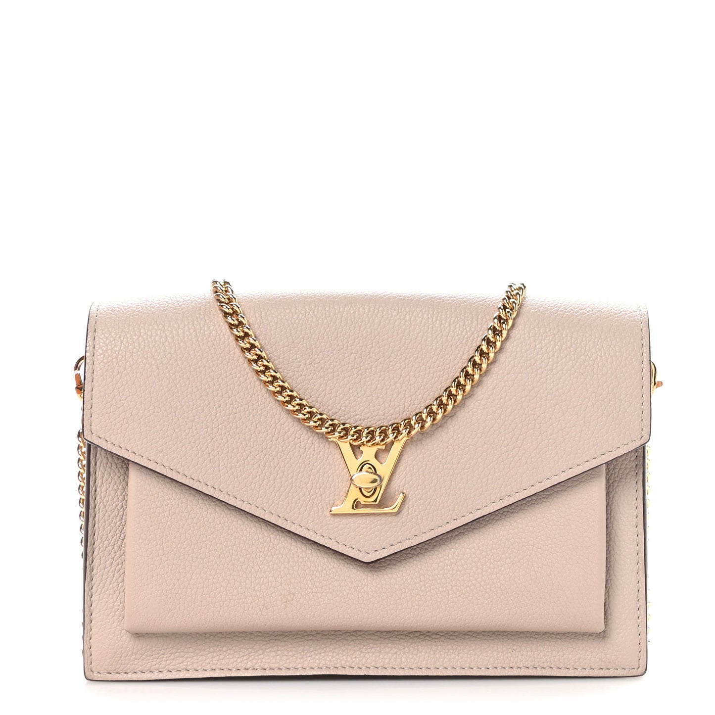 Soft Calfskin My Lockme Chain Pochette Greige