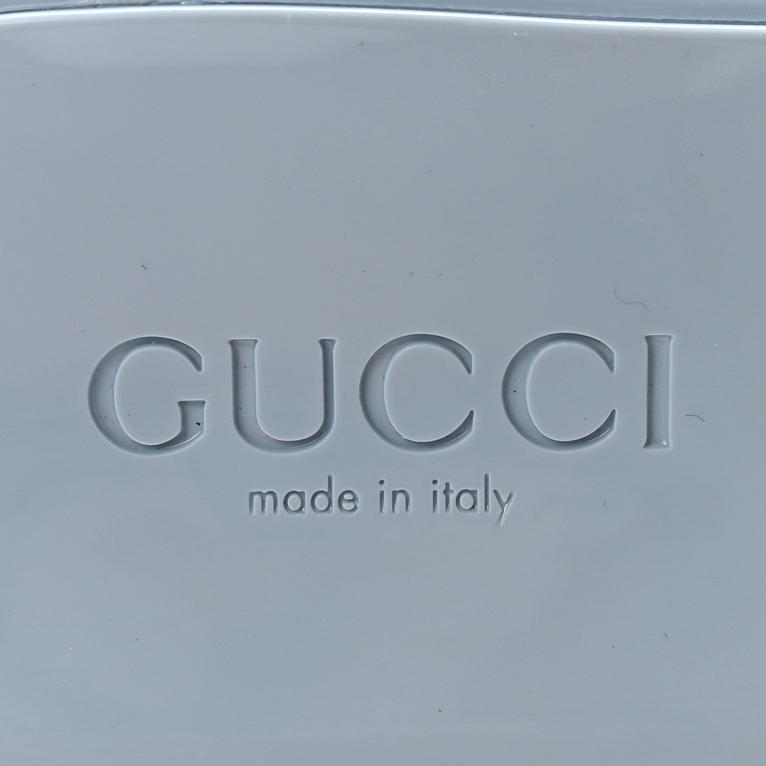 Gucci Rubber Gucci Logo Womens Platform 20/60mm Slide Sandals 41 Porcelain Light Blue 8 of 10