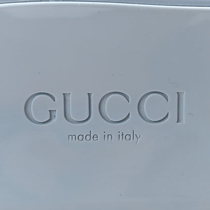 Gucci Rubber Gucci Logo Womens Platform 20/60mm Slide Sandals 41 Porcelain Light Blue 8 of 10