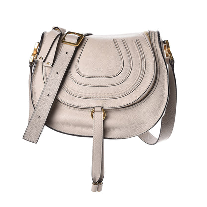 Chloe Calfskin Medium Marcie Round Zip Crossbody Bag Angora Beige 1 of 10