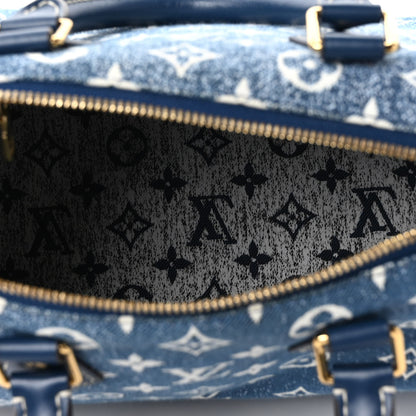 Louis Vuitton Monogram Jacquard Denim Speedy Bandouliere 25 Bleu 5 of 8