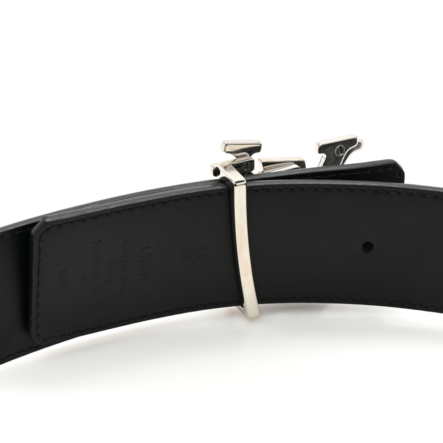 Monogram Eclipse 40mm Shake LV Initiales Reversible Belt 90 36 Black