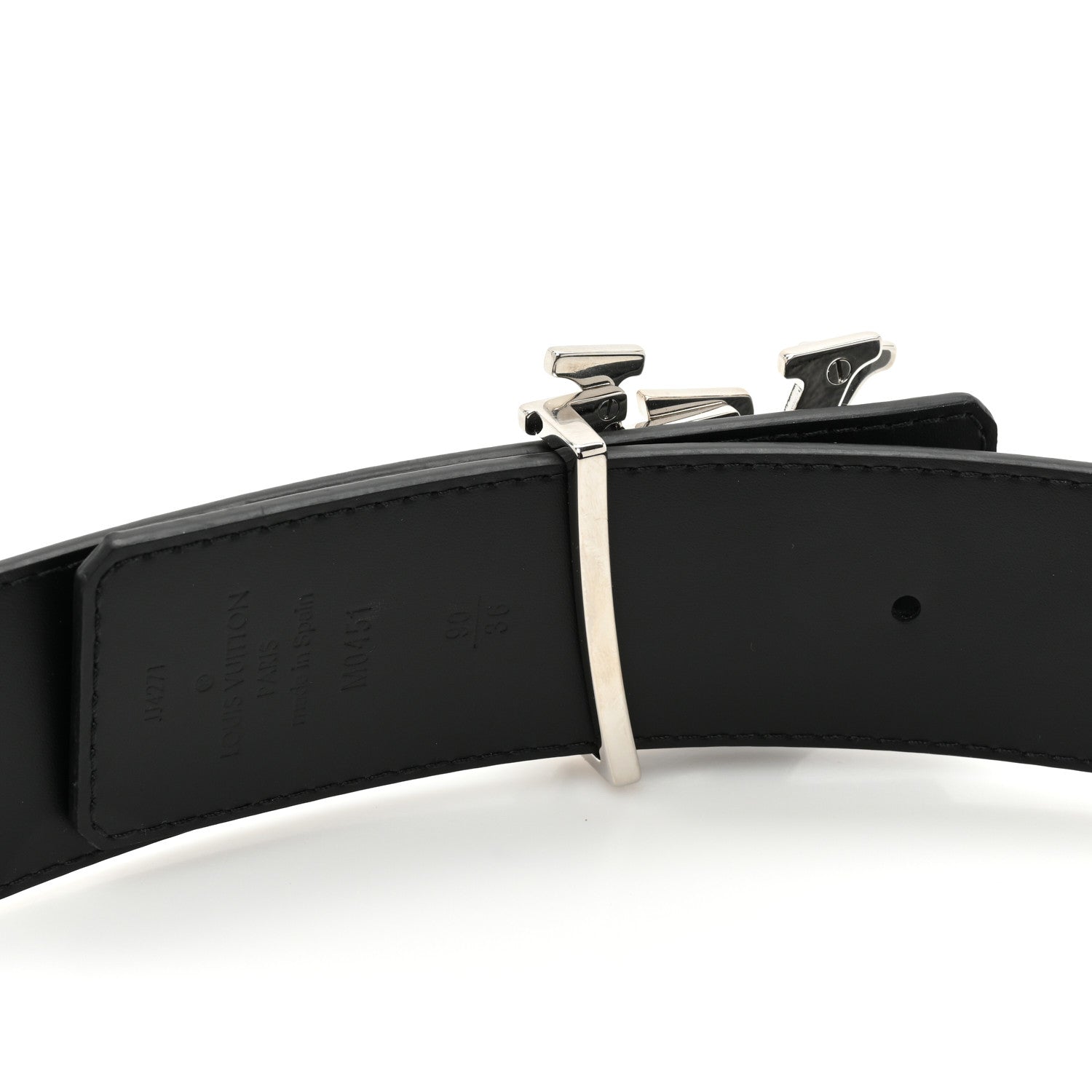Louis Vuitton Monogram Eclipse 40mm Shake LV Initiales Reversible Belt 90 36 Black 3 of 6