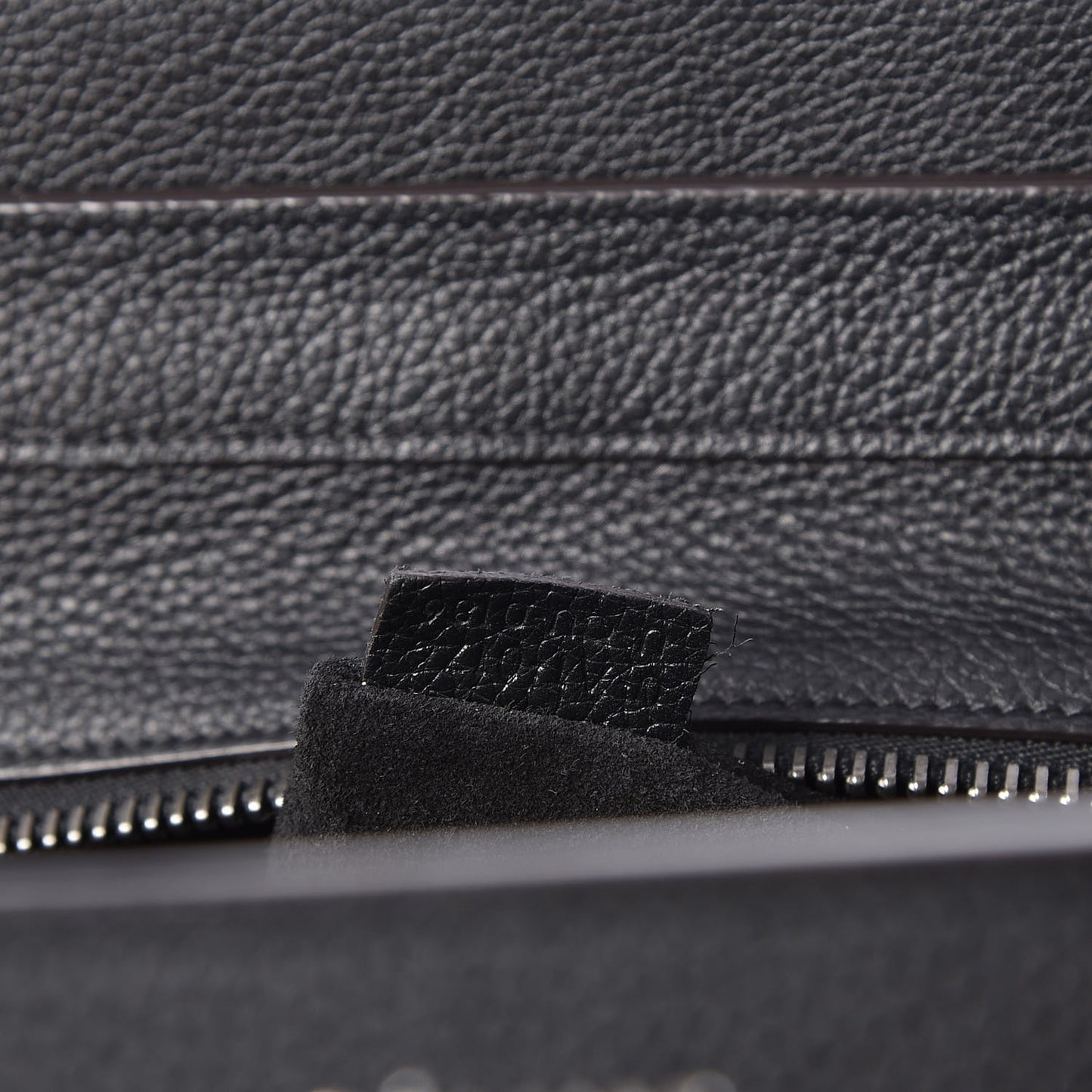 Drummed Calfskin Mini Luggage Black