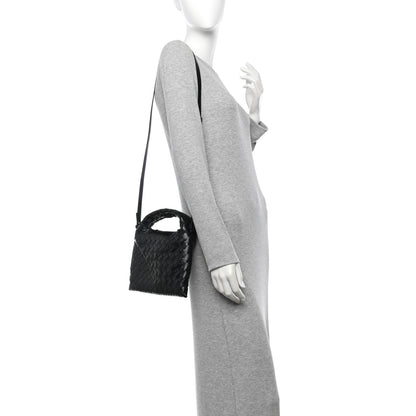 Bottega Veneta Calfskin Intrecciato Mini Hop Black 2 of 10