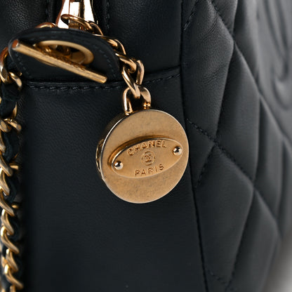 Chanel Lambskin Diamond CC Small Camera Case Dark Blue 6 of 11