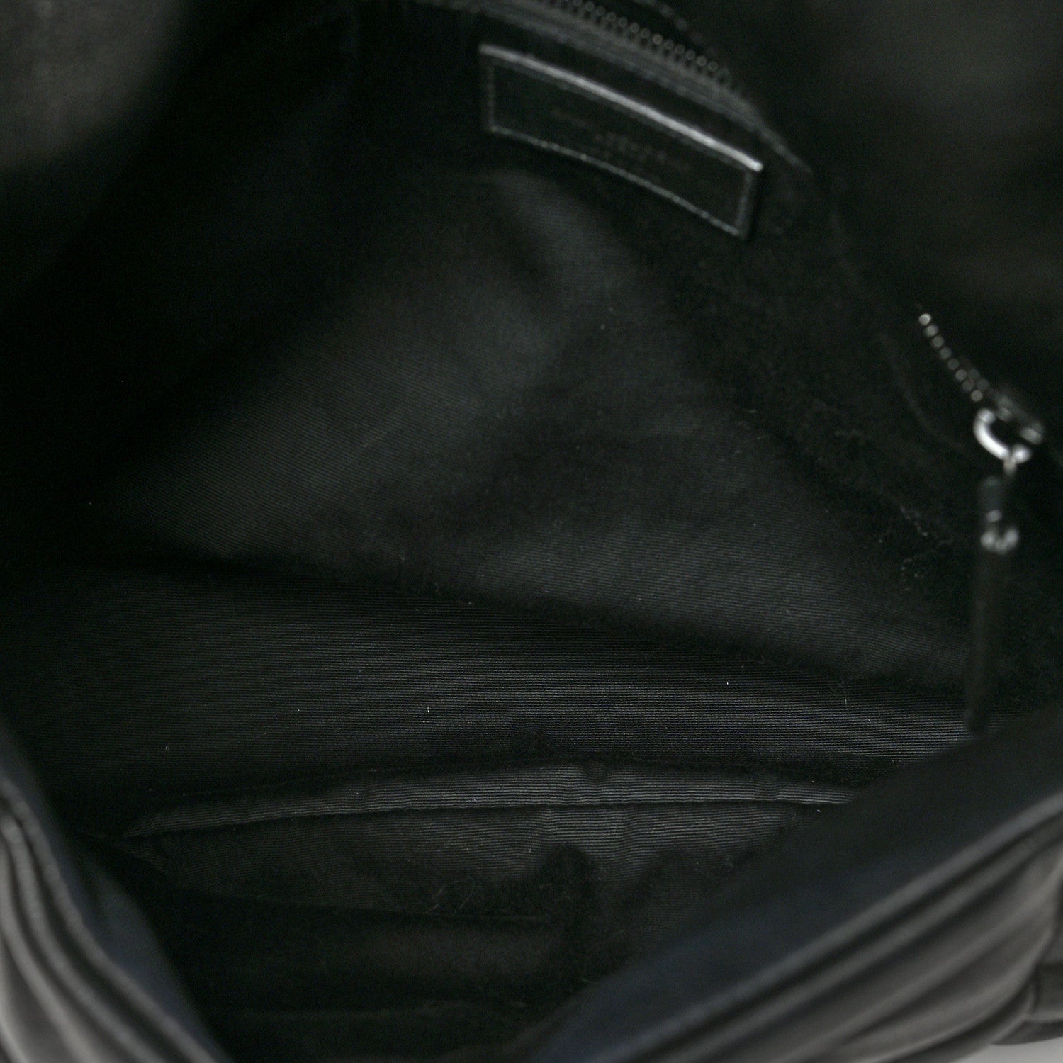 Saint Laurent Lambskin Quilted Medium Loulou Puffer Monogram Chain Satchel Black 5 of 7