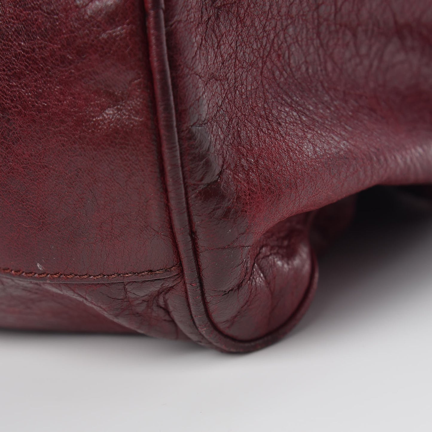 Chevre Classic Hardware Twiggy Rouge Grenat