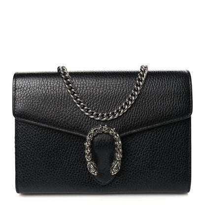 Gucci Calfskin Mini Dionysus Chain Wallet Black 1 of 9