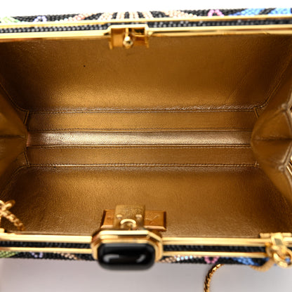 Judith Leiber Swarovski Crystal Minaudiere Clutch Black Multicolor 6 of 11