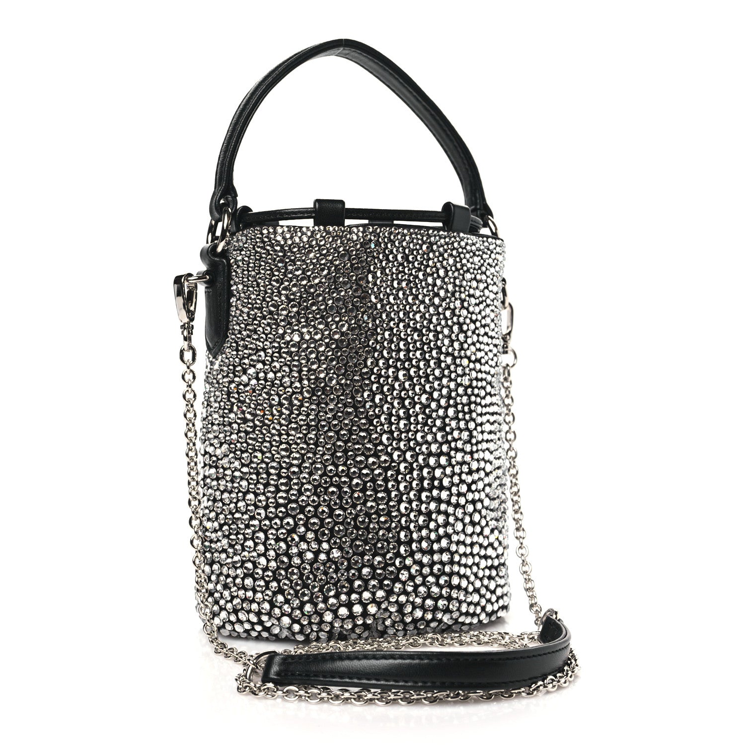 Miu Miu Raso Crystal Starlight Bucket Bag Black 3 of 10