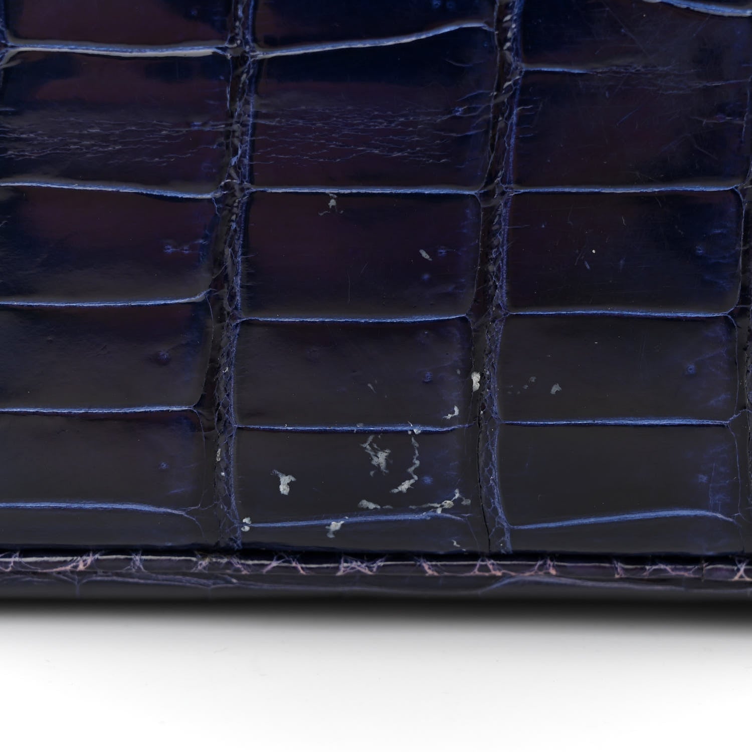 Hermes Shiny Niloticus Crocodile Plume Bleu Encre 11 of 11