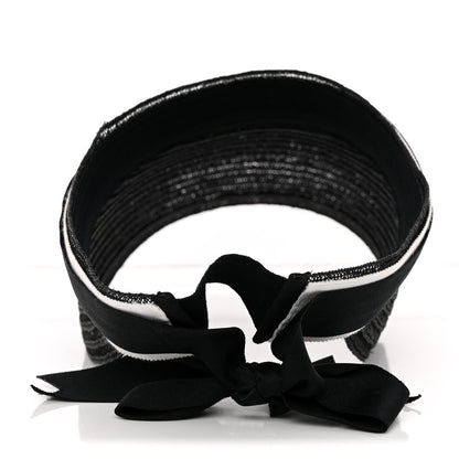 Chanel Abaca Cotton Ribbon Visor S Black 11 of 14