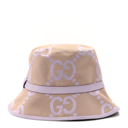 Gucci Monogram Jumbo GG Mosteria Bucket Hat L Beige Lapis 4 of 10