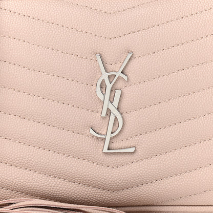 Saint Laurent Grain De Poudre Matelasse Monogram Mini Lou Camera Bag Marble Pink 8 of 10