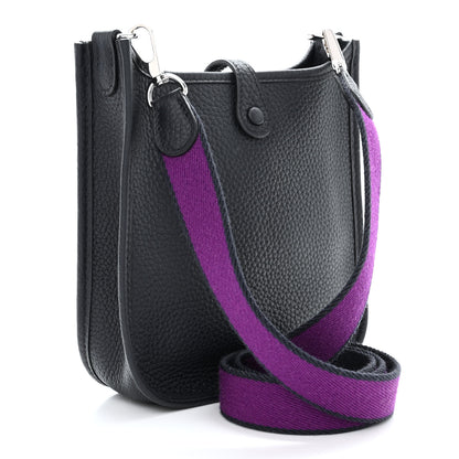 Hermes Taurillon Clemence Amazone Evelyne TPM Bleu Obscur Ultraviolet 3 of 10