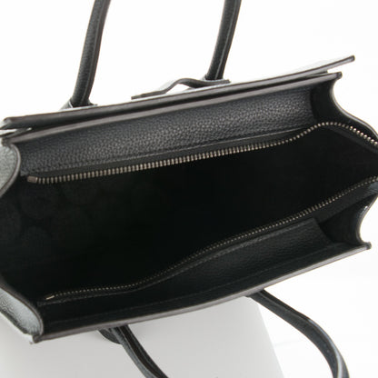 Celine Drummed Calfskin Nano Luggage Black 11 of 12
