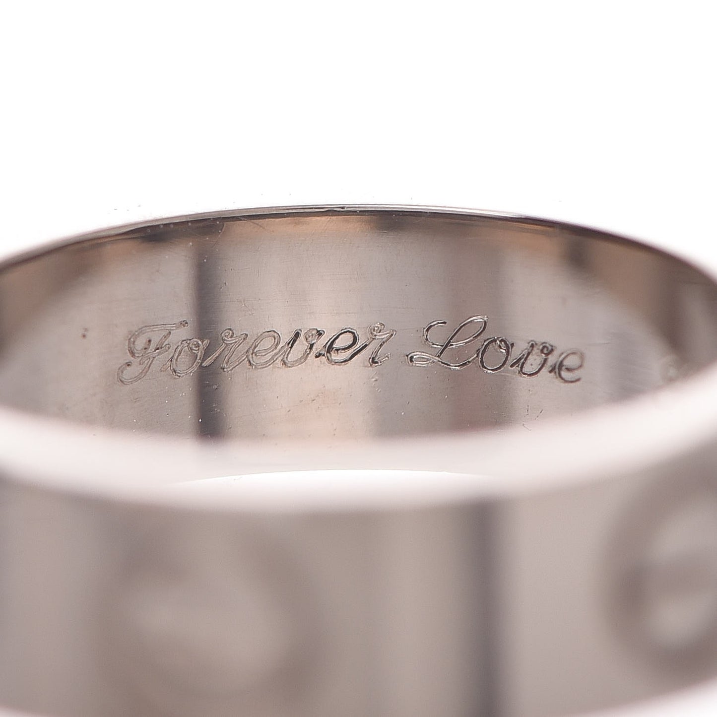 18K White Gold 5.5mm LOVE Ring 50 5.25