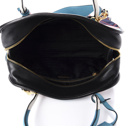 Prada Tessuto Nylon Quilted Impunturato Bauletto Baltico Fuoco 6 of 11