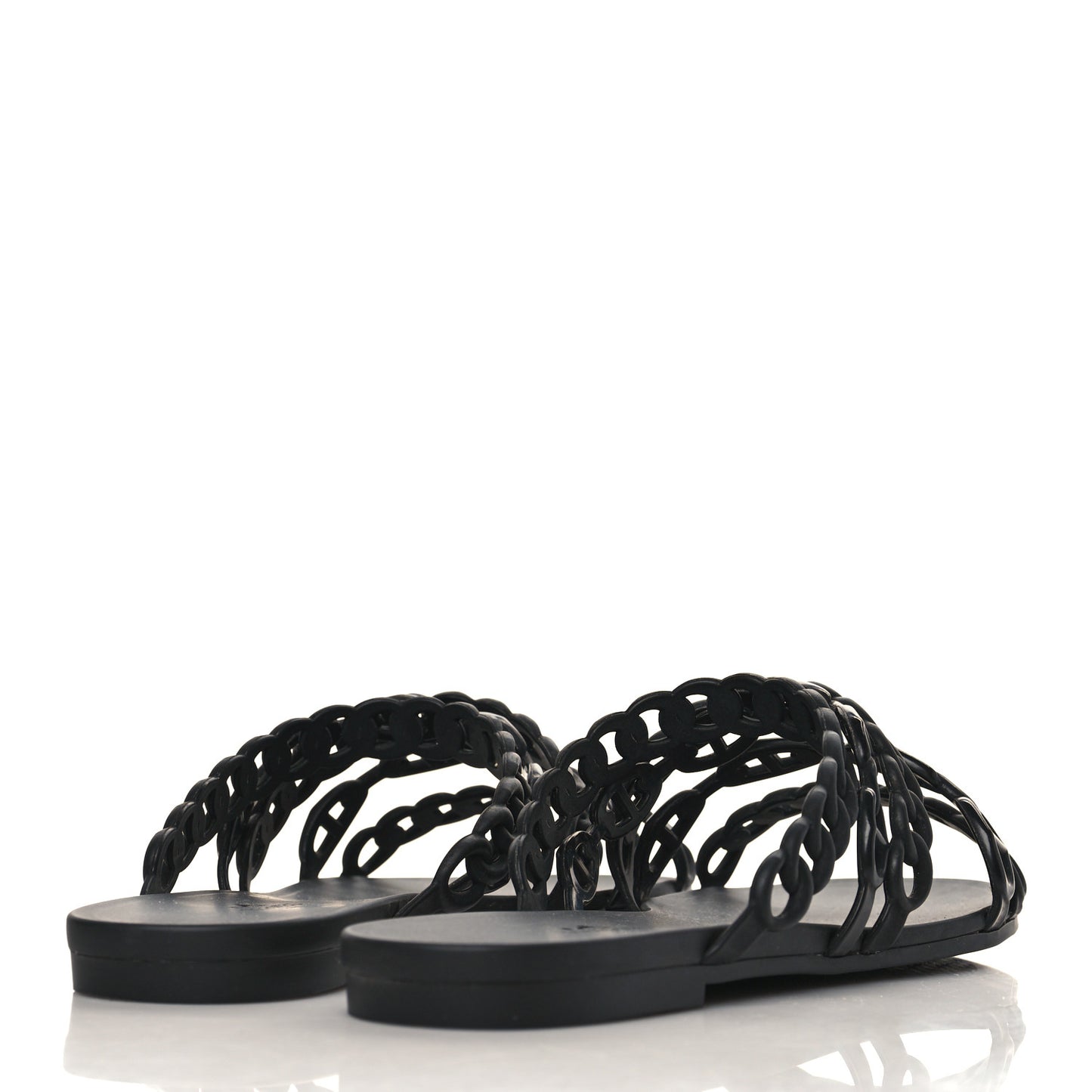 Rubber Chaine d'Ancre Nude Sandals 40 Black