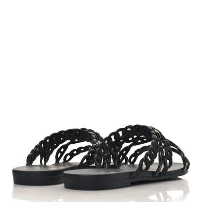Hermes Rubber Chaine d'Ancre Nude Sandals 40 Black 4 of 8