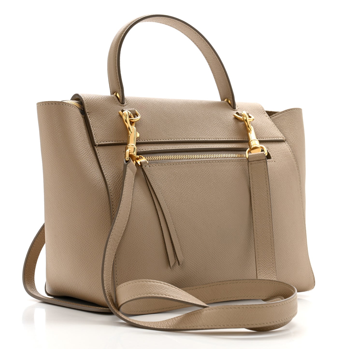 Baby Grained Calfskin Micro Belt Bag Light Taupe
