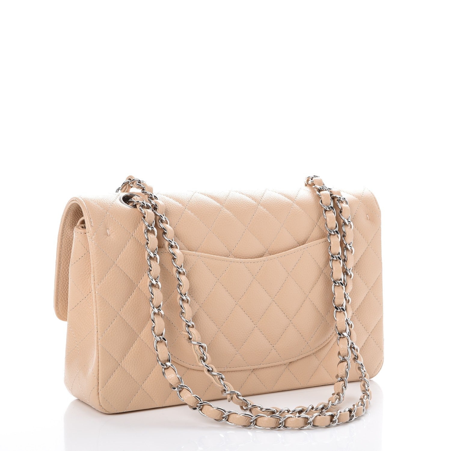 Chanel Caviar Quilted Medium Double Flap Beige Clair 4 of 8