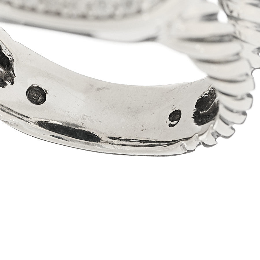 David Yurman Sterling Silver Diamond Black Onyx 11mm Albion Statement Ring 52 6 5 of 5