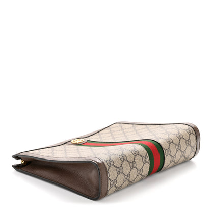 Gucci GG Supreme Monogram Web Ophidia Pouch Brown 4 of 9