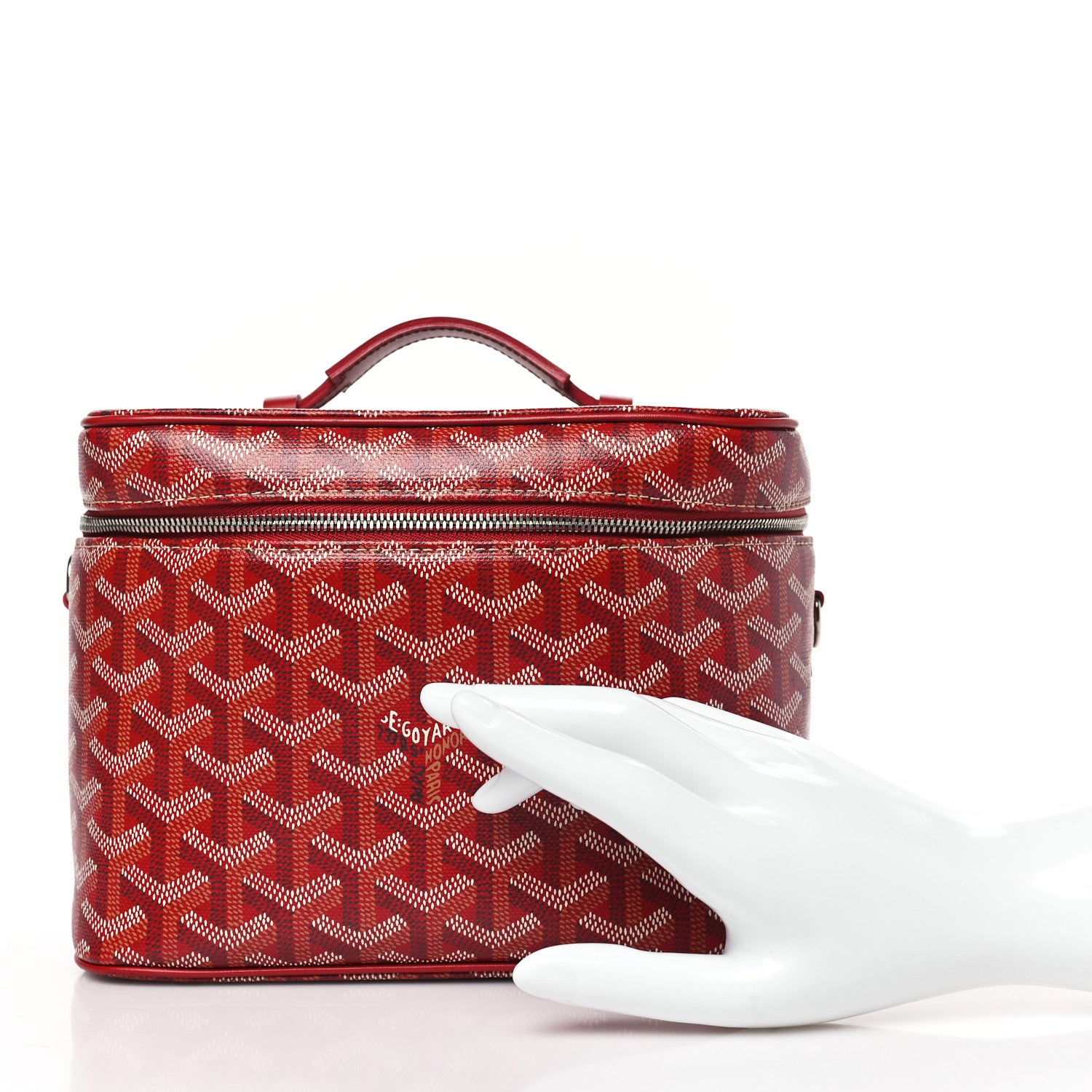 Goyard Goyardine Muse Vanity Case Red 2 of 10