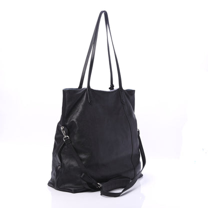 Prada Glace Calf Etiquette Shoulder Tote Black Astrale 4 of 11