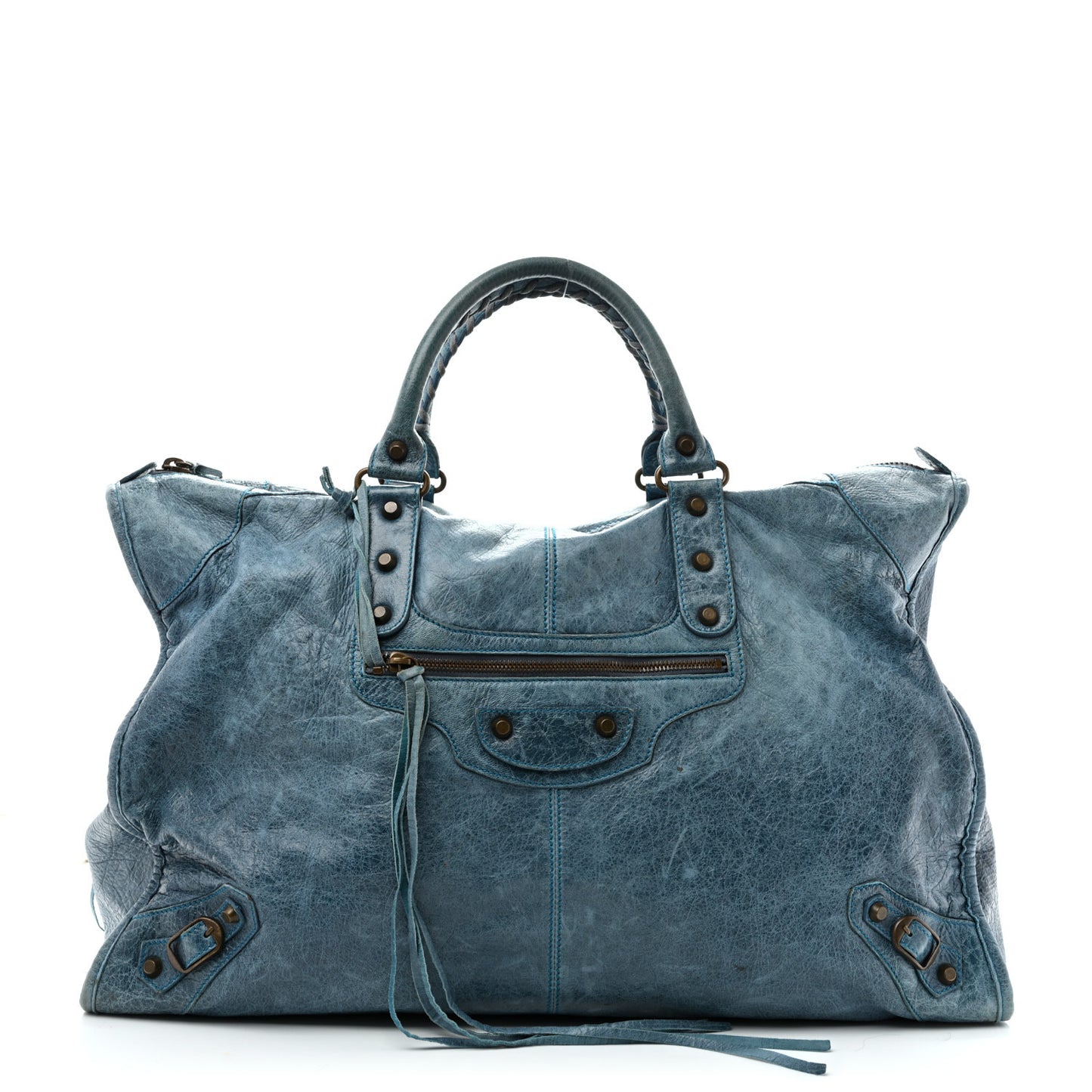 Agneau Classic Hardware Weekender Turquoise