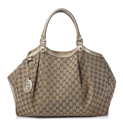 Gucci Monogram Large Sukey Tote Champagne 1 of 26