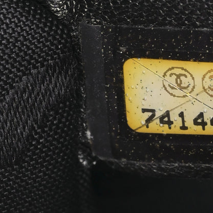 Chanel Caviar Wood CC Drawstring Bucket Bag Black 7 of 9