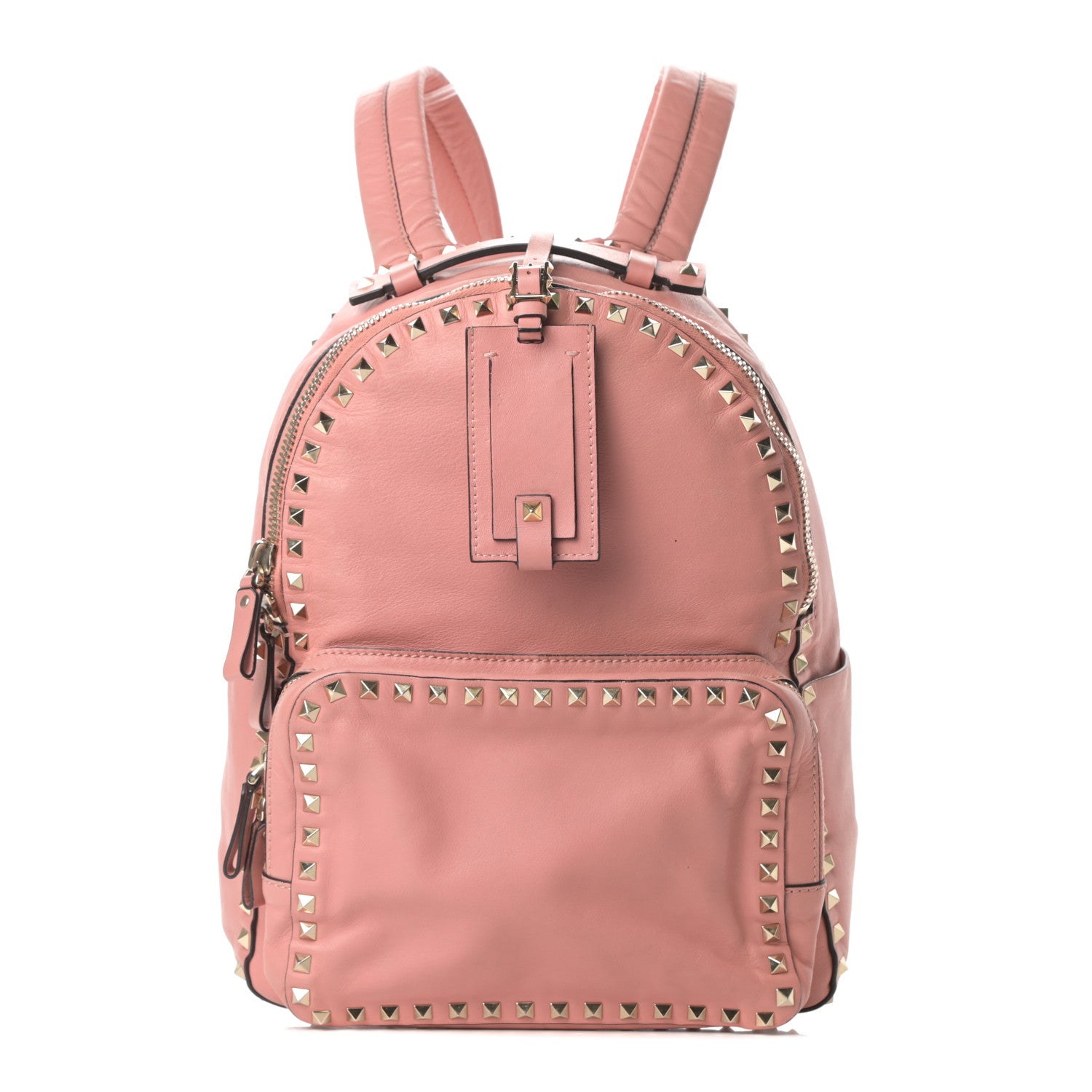 Valentino Garavani Vitello Medium Rockstud Backpack Peau D'Abricot 1 of 15