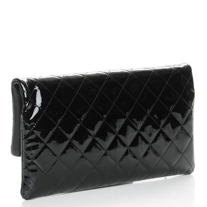 Chanel Patent Calfskin Quilted Beauty CC Clutch Black 2 of 7