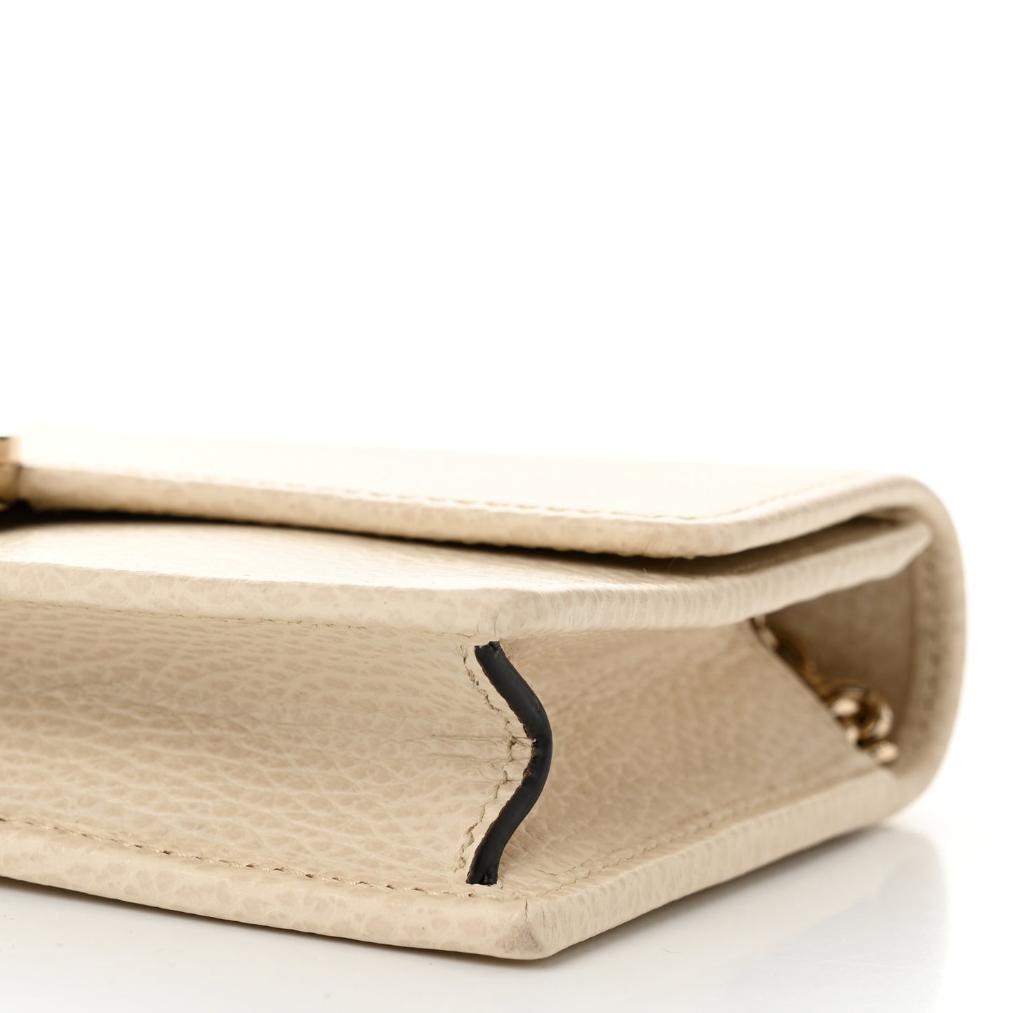 Dollar Calfskin Interlocking G Chain Wallet Ivoire