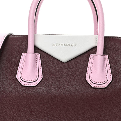 Givenchy Sugar Goatskin Mini Tri-Color Antigona Burgundy Pink White 8 of 10