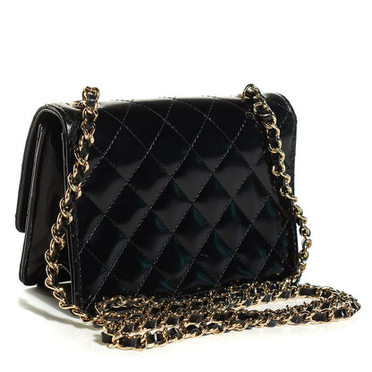 Chanel Glazed Calfskin Quilted Mini Square Flap Black 3 of 8