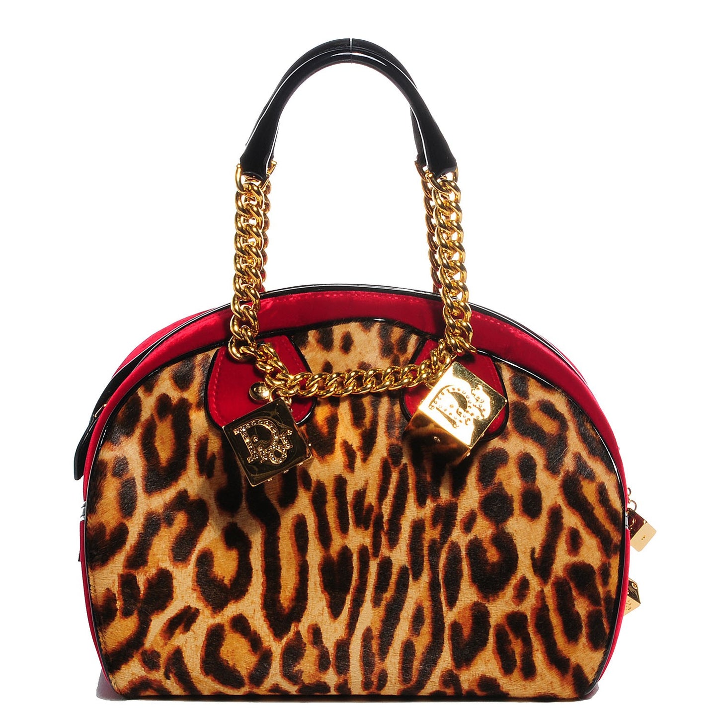 Calf Hair Leopard Velour Gambler Dice Bowler