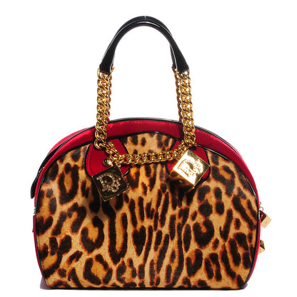 Christian Dior Calf Hair Leopard Velour Gambler Dice Bowler 1 of 8
