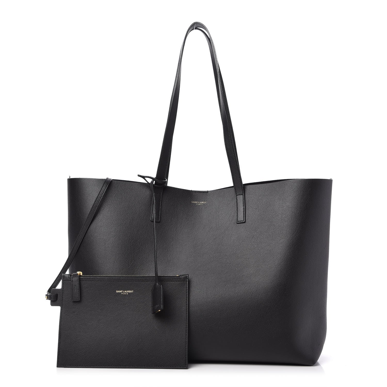Saint Laurent Calfskin Large Shopping Tote Black 1 of 10
